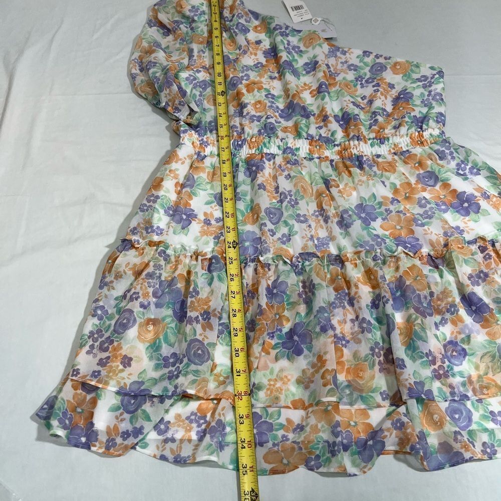 Wayf One Shoulder Ruffle Tiered Mini Dress - Picture 11 of 13